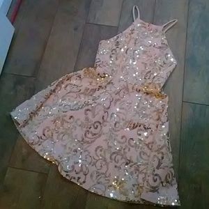 Pink and gold homecoming dress!